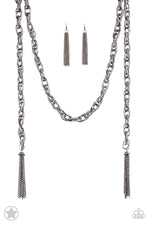 Load image into Gallery viewer, Paparazzi SCARFed for Attention - Gunmetal
